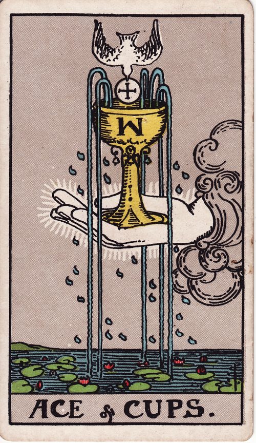 圣杯王牌（Ace of Cups）· rider-waite