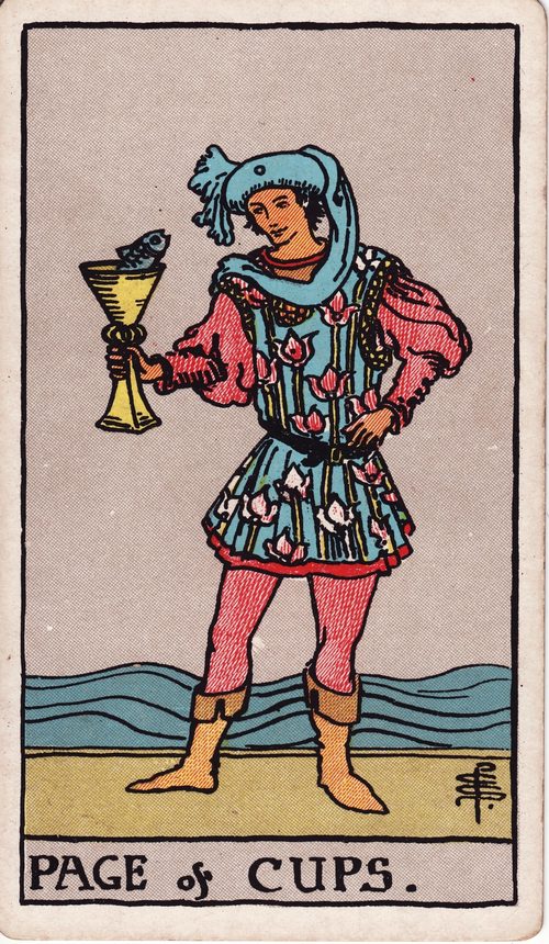 圣杯侍从（Page of Cups）· rider-waite