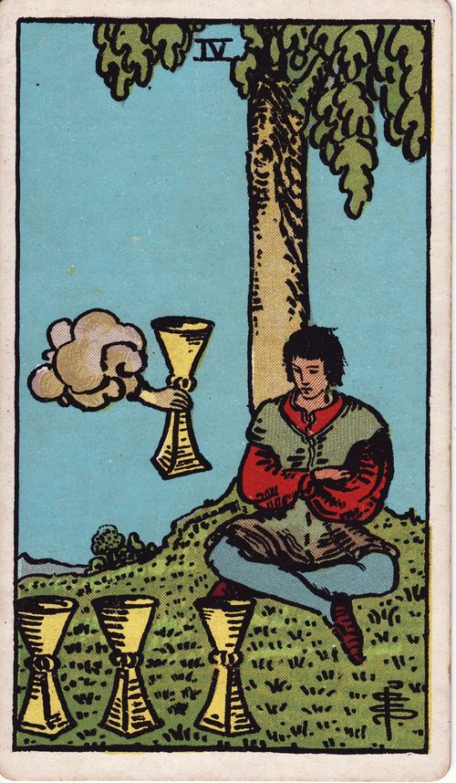 圣杯四（Four of Cups）· rider-waite