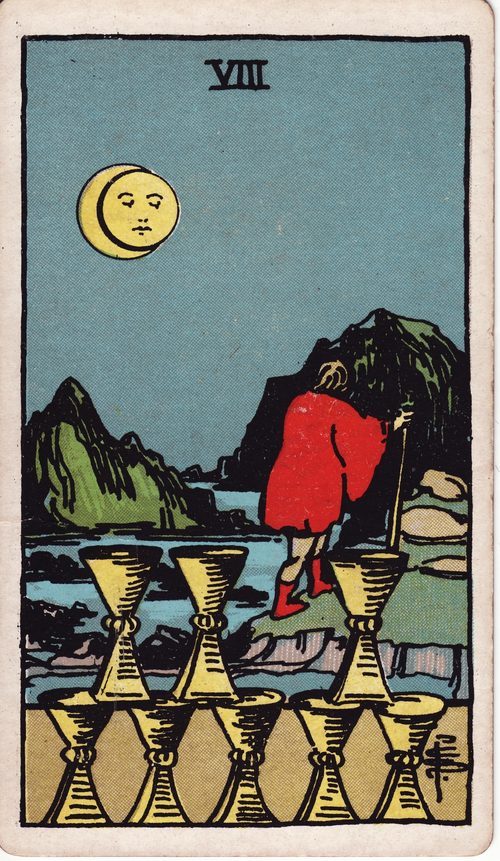 圣杯八（Eight of Cups）· rider-waite