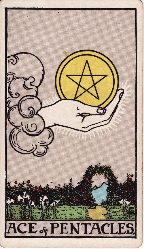 星币王牌（Ace of Pentacles）· rider-waite