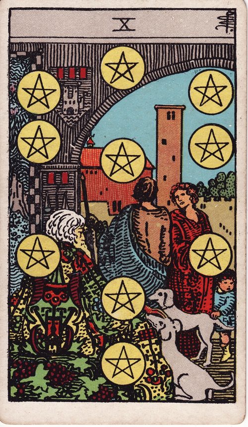 星币十（Ten of Pentacles）· rider-waite