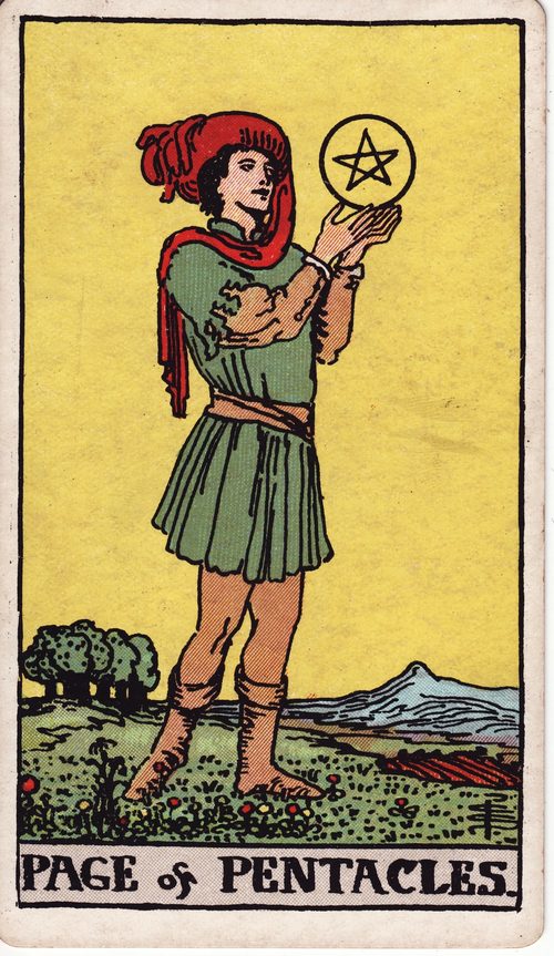 星币侍从（Page of Pentacles）· rider-waite