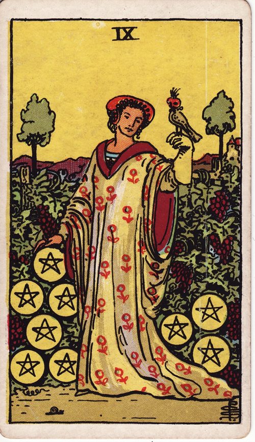 星币九（Nine of Pentacles）· rider-waite