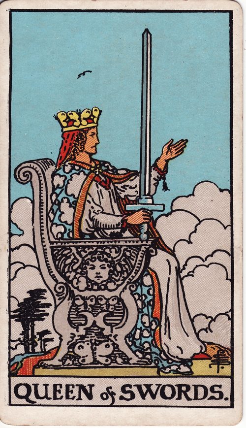 宝剑王后（Queen of Swords）· rider-waite