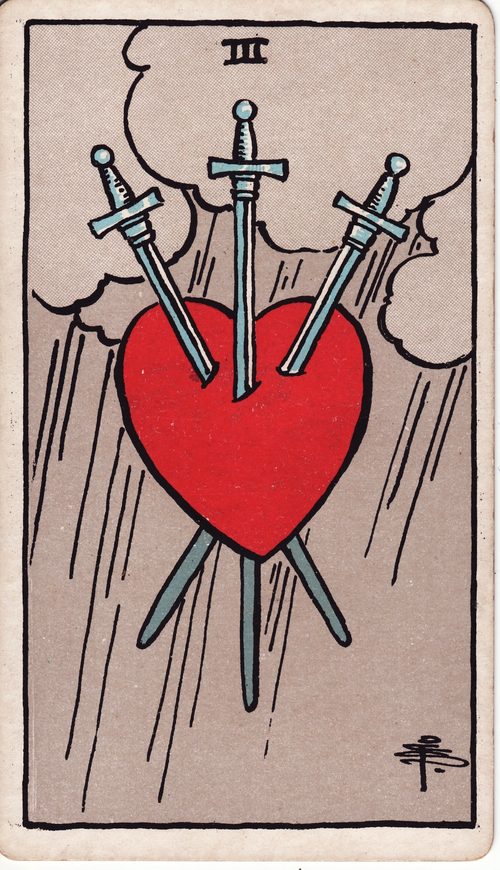 宝剑三（Three of Swords）· rider-waite