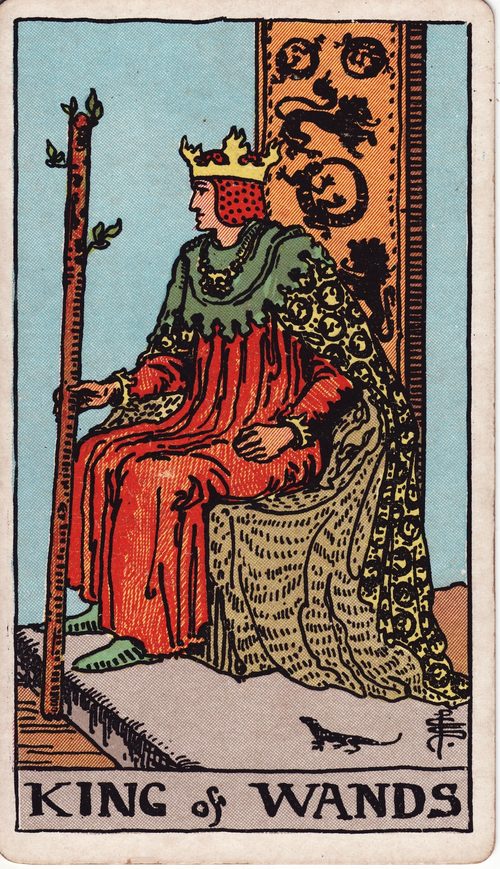 权杖国王（King of Wands）· rider-waite